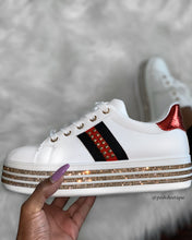 Load image into Gallery viewer, White bling sneaker